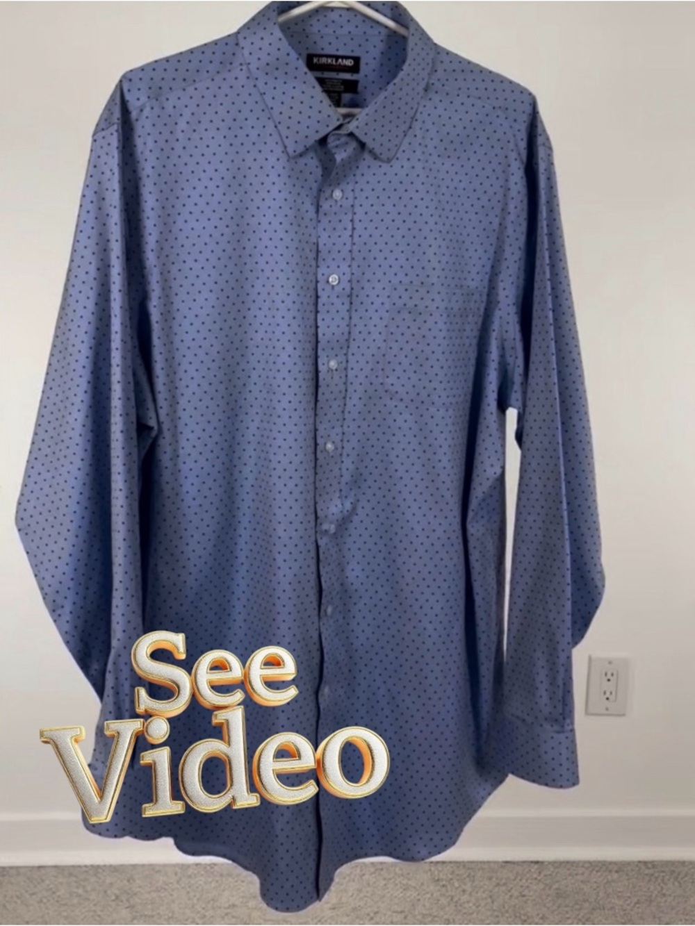 KIRKLAND Signature Tailored Fit Non Iron Long Sleeved Shirt